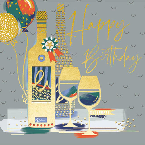 Picture of HAPPY BIRTHDAY WINE CARD